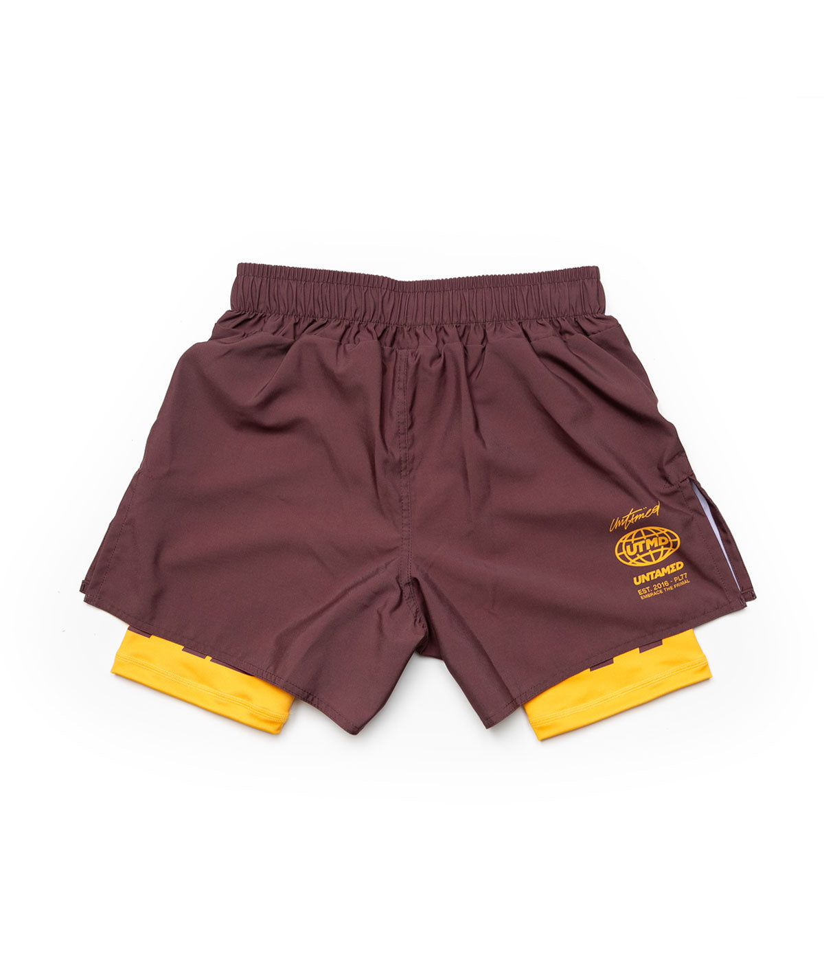 SPODENKI MĘSKIE HYBRID BROWN YELLOW